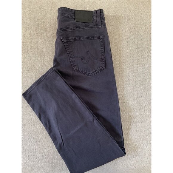 AG Adriano Goldschmied Jeans Mens 33x32 Navy Blue The Graduate Tailored Leg - Picture 1 of 4